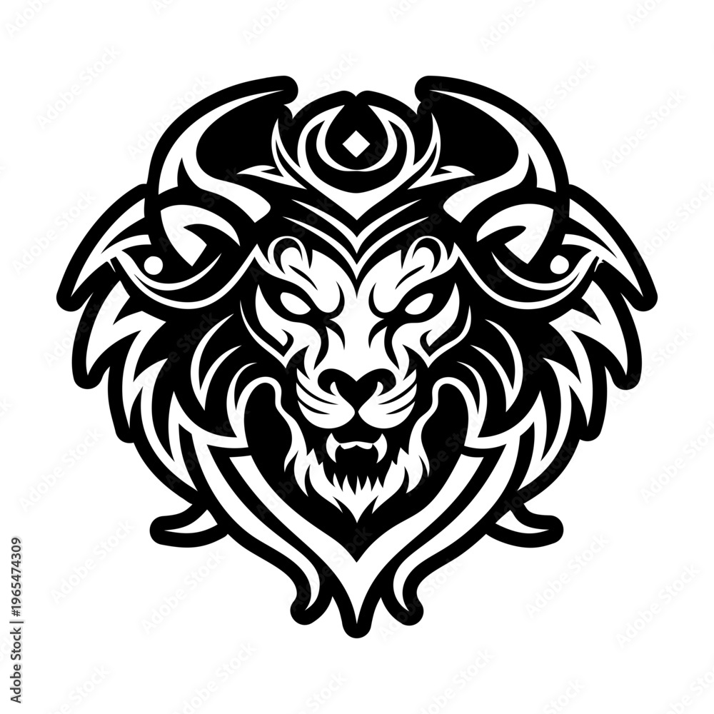 Obraz premium Chimera symbol icon in solid style