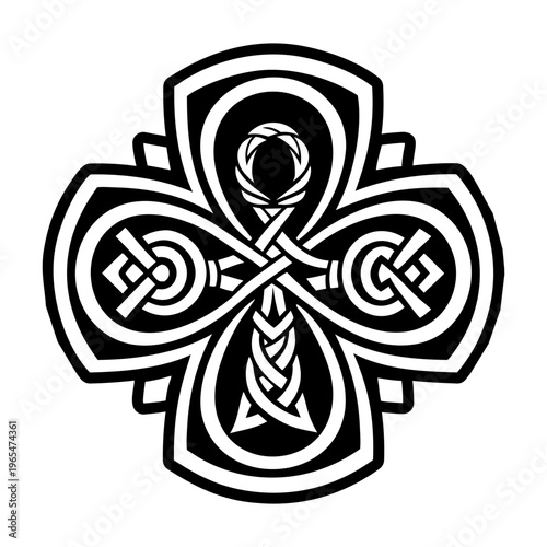 Filled style icon of ankh symbol