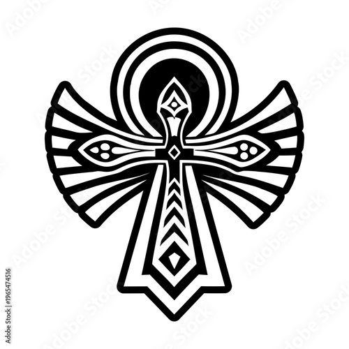 A filled style icon of eternal ankh