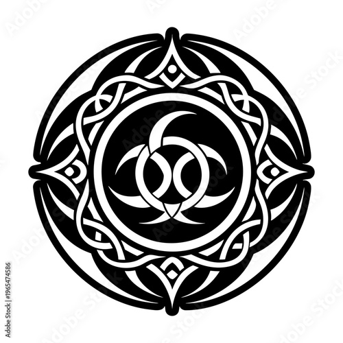 Solid style icon of eternal moon symbol
