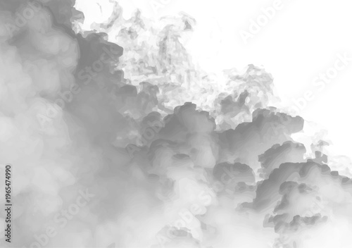 Gray smoke trails with flowing lines, soft curves and airy motion vector