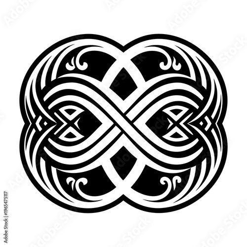 Unboundedness icon designed in glyph style