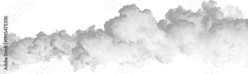 Vászonkép Light smoke clouds with flowing motion, wispy curls and airy effect vector