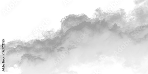 Thick smoke trails with smooth flow, wispy curls and dynamic movement vector