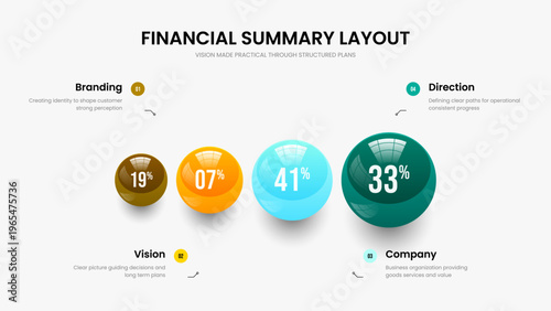 Medical Launch Four Step Graph Slideshow Template. Simple Planning Frame Layout Vector Illustration. Visual Visualization 4 Option Infographic Slide Design.