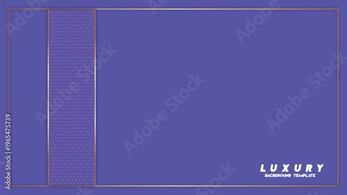 Luxury Purple Rectangle Frame Background with Modern Dotted Side Panel