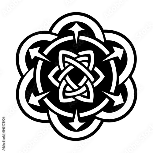 A glyph icon of unity symbol