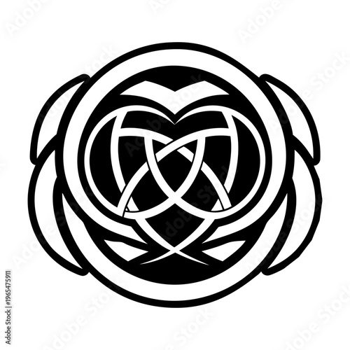 An icon of vesica piscis in solid style