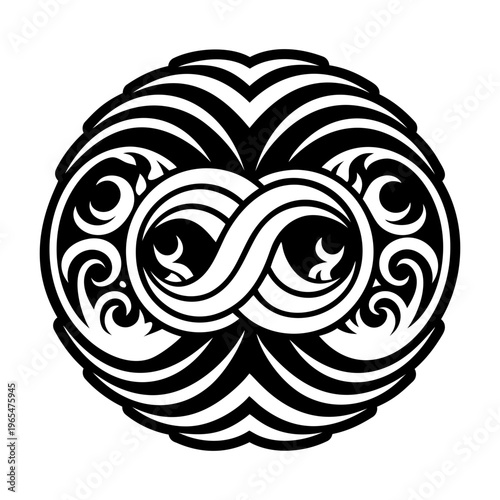 A solid icon of eternal waves symbol