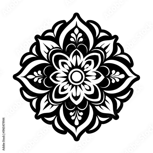 Birth flower symbol icon in solid style