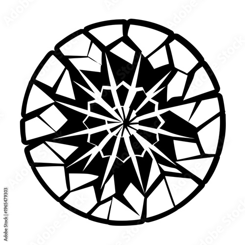 Cracked mirror icon in filled style