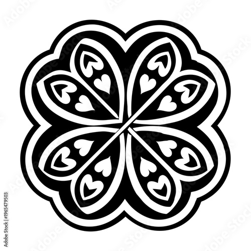 Lucky leaf icon in filled style