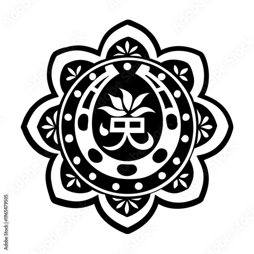 Fortune tattoo icon in glyph style