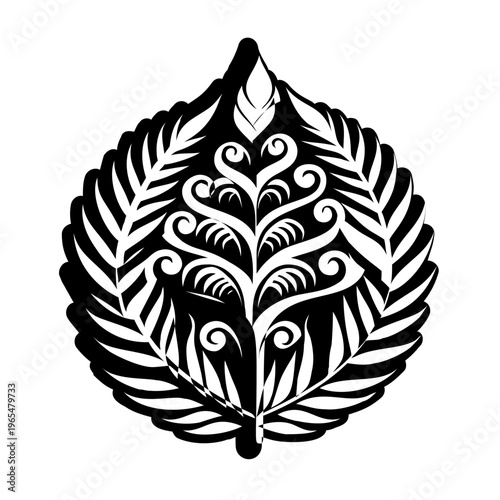 Lucky fern icon in solid style