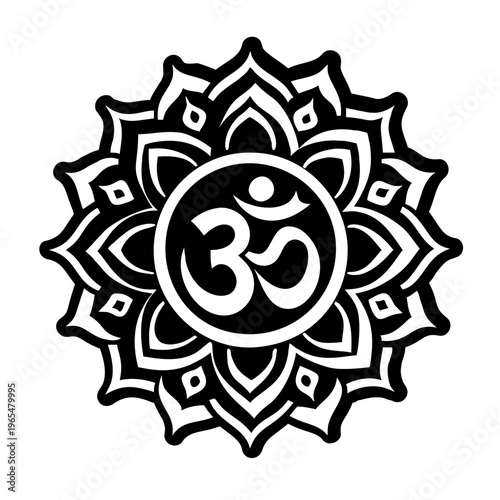 A filled style icon of om symbol