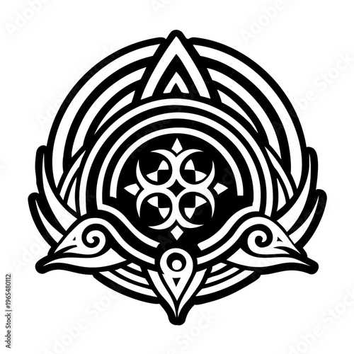 A glyph style icon of rainbow tattoo