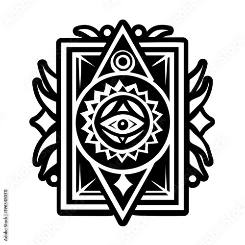 Tarot card symbol icon in solid style