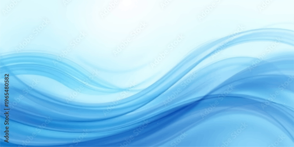 Fototapeta premium A flowing abstract blue wave design with liquid motion and light texture creates a modern vector backdrop pattern for a professional business wallpaper