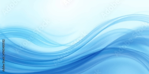 A flowing abstract blue wave design with liquid motion and light texture creates a modern vector backdrop pattern for a professional business wallpaper
