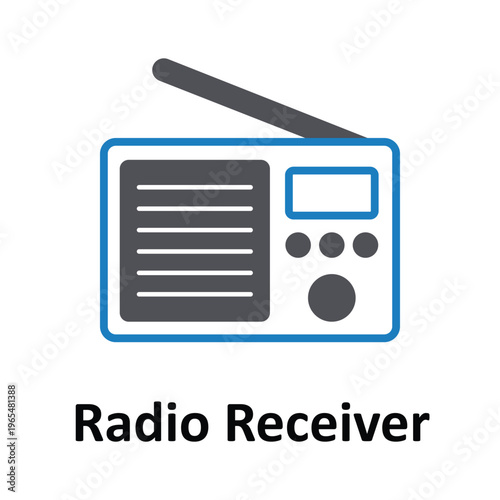 Radio Receiver Vector icon which can easily modify or edit