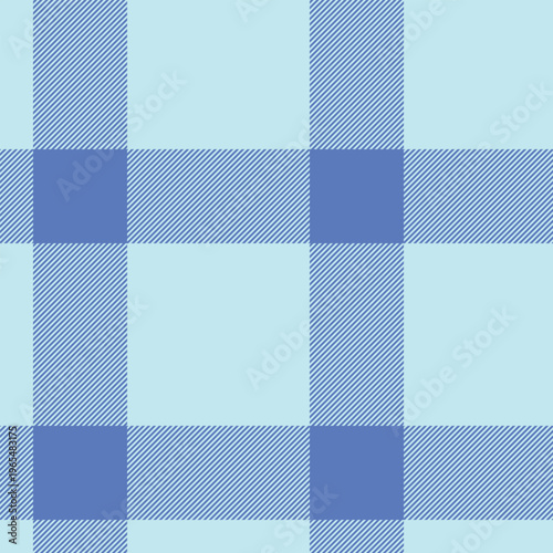 Graphical check textile pattern, ceremony plaid background tartan. Retail vector seamless fabric texture in light and blue colors.