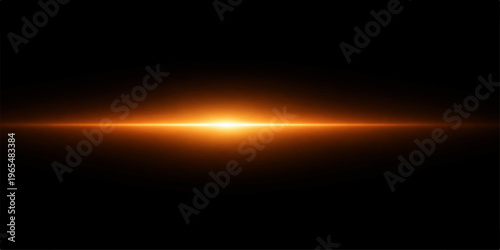 Bright sun rising over the horizon with glowing orange light and soft clouds in the sky