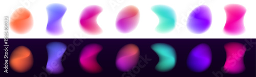 Chrome abstract blob with iridescent reflections shifts colors. Smooth gradients create organic motion effect. Perfect for futuristic or experimental visuals.
