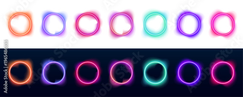 Glowing gradient circle emits soft luminous edges. Smooth transitions create futuristic visual depth. Ideal for banners, UI, or digital design elements.
