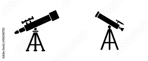 The Sentinel's Gazer: A Telescope Silhouette