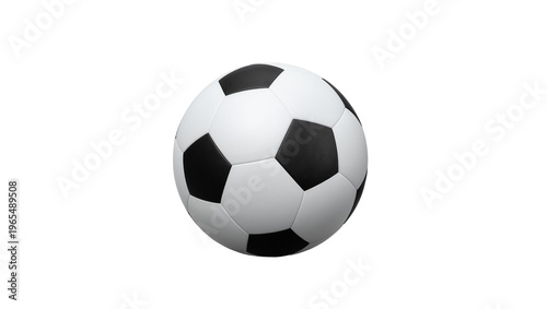 Fotografija Isolated classic black and white soccer ball, professional sports game equipment