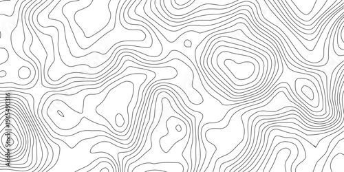 Topographic map lines, contour background, Vector contour topographic map background, Abstract digital topographic contour map concept space geometric strip grid line, vector illustration,