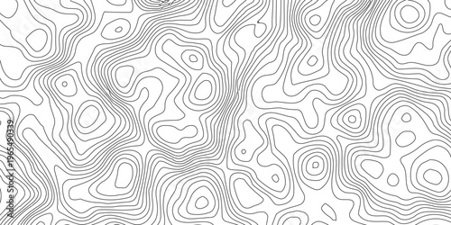 Topographic map lines, contour background, Vector contour topographic map background, Abstract digital topographic contour map concept space geometric strip grid line, vector illustration,
