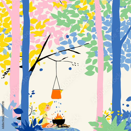 Happy Camper Enjoying Warm Shower from Solar Camp Shower Bag