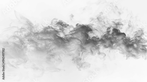 Thin smoke trail with soft glow and smooth motion, suitable for abstract backgrounds. vector