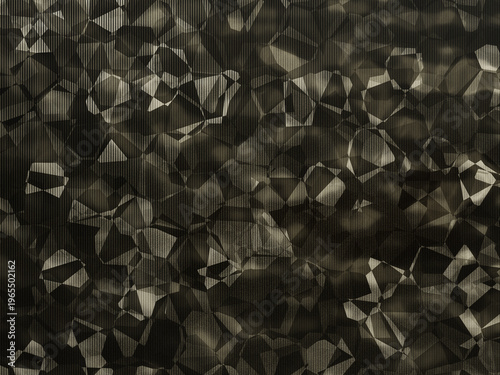 Brownish grey abstract carbon fiber texture with geometric shapes and vertical striations.