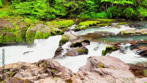 small waterfall in the forest