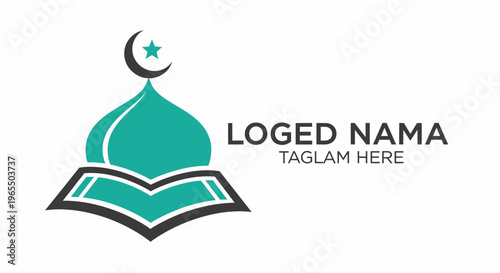 Islamic Mosque and Quran Logo Design - Modern Vector Symbol for Religious Education and Branding