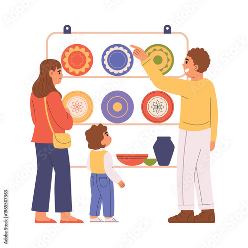Seller Explaining  vector concept illustration EPS file