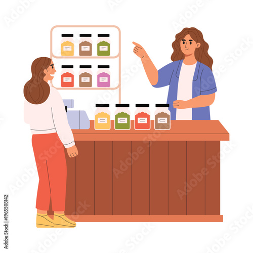 Buyer Seller  vector concept illustration EPS file