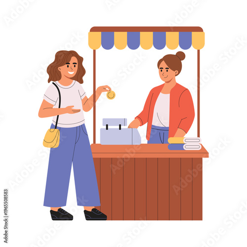 Friendly Bargain  vector concept illustration EPS file