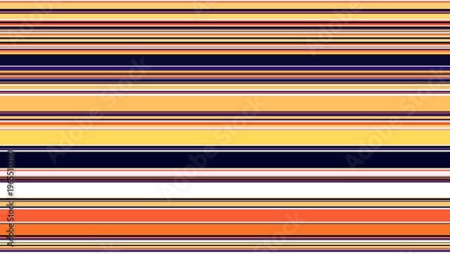 Abstract Colorful Horizontal Stripes Background with Retro Color Palette