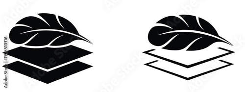 Fabric, vector icon with feather filling symbol, representing soft materials, upholstery, and comfort padding, clean modern flat design for textile industry, apps, websites