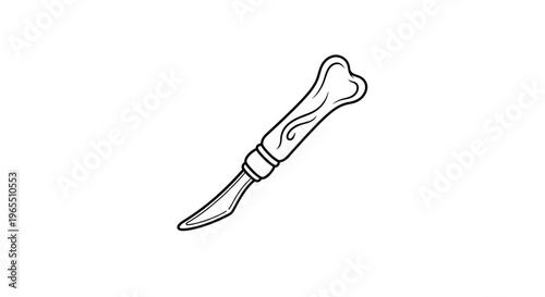 Bone shaped handle utility knife tool.