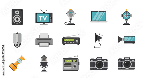 Collection of media and recording devices.