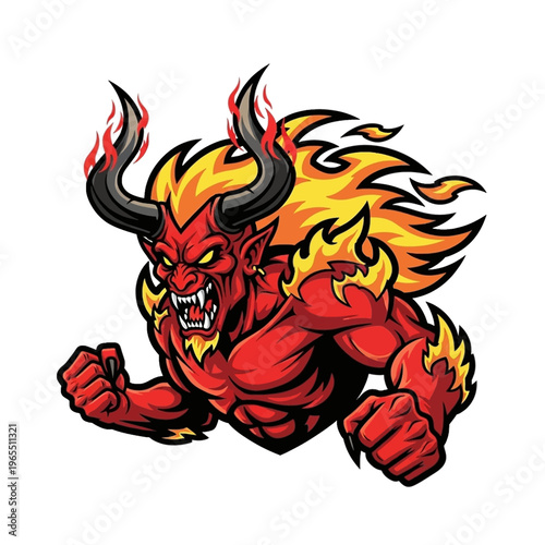 Devil Cartoon Character Illustration.