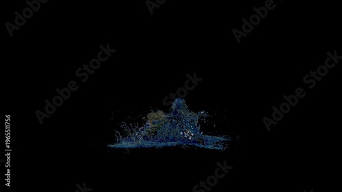 Wallpaper Mural 3D Animation Metallic Paint Splashing, Liquid Metal Burst, Shiny Chrome Fluid Simulation, VFX Overlay, Luma Matte Attached Torontodigital.ca