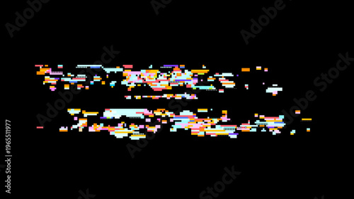 Pixelated glitch vector with red pink tones, digitalism concept in data visualization aesthetics for tech and gaming use. Ideal for tech branding, UI, and sci-fi graphics.