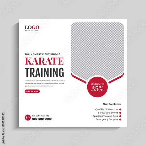Martial Arts Training Social Media Instagram Post Banner