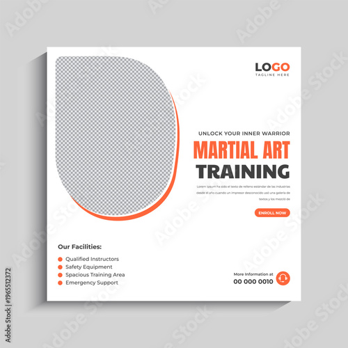 Martial Arts Training Social Media Instagram Post Banner