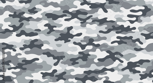Seamless Urban Grey and Black Camouflage Pattern Background for Tactical Apparel and Modern Design